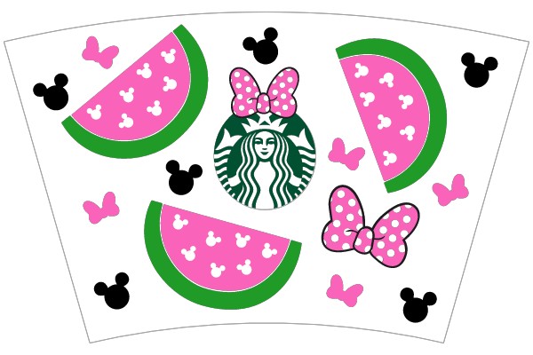 Starbucks Watermelon Minnie Mouse Party Cup