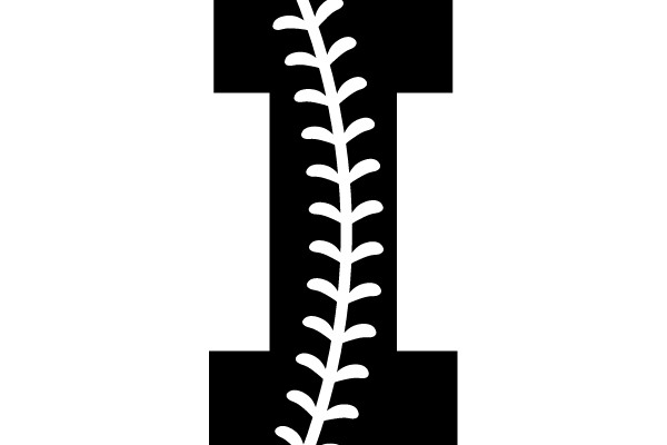 Baseball Stitching on Black Background