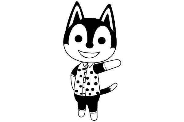 Polka-Dotted Feline Greeting