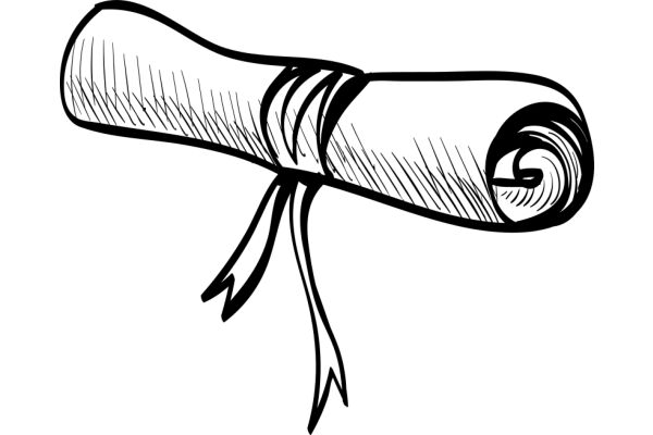 A Rolled-Up Scroll with a Ribbon