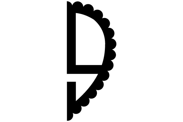 Scallop Edge Letter D