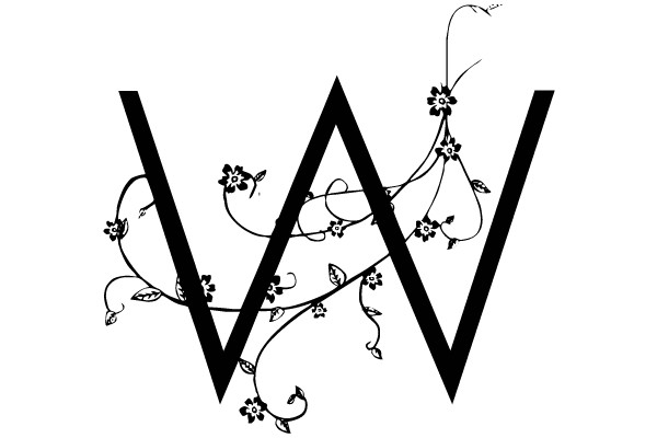 Floral Letter W