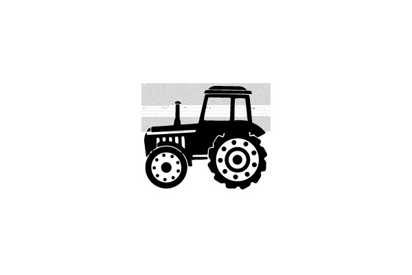 Silhouette of a Tractor
