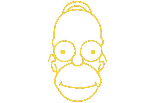 Homer Simpson Face Outline