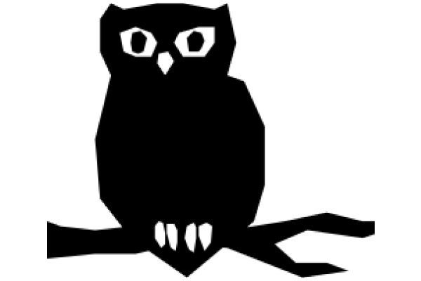 Silhouette of an Owl with a Branch