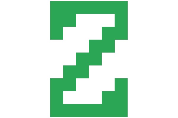 Abstract Green and White Geometric Pattern