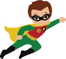 Vintage Cartoon: A Boy's Adventure in a Superhero Costume