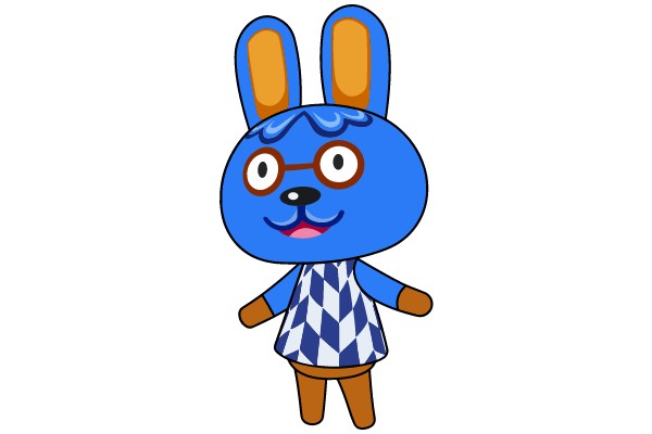 Playful Blue Bunny: The Joyful Character