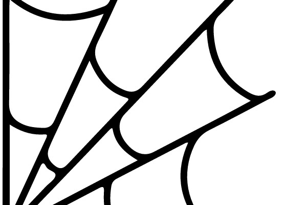 An Abstract Line Drawing of a Spider Web
