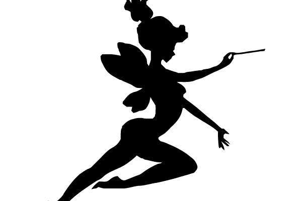 Flying Fairy Silhouette