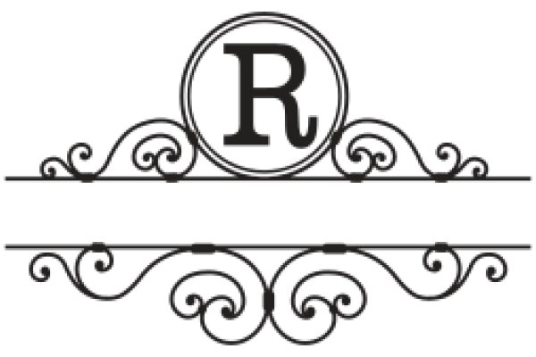 Elegant Logo with a Letter 'R' and a Scroll Design
