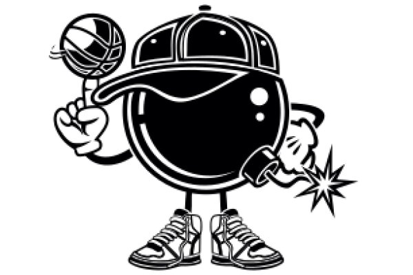 Stylish Sports Fan Logo: A Design Featuring a Basketball and a Baseball Cap