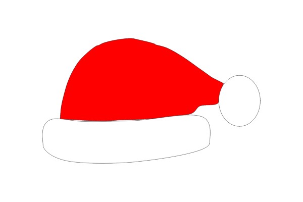 Digital Illustration of a Santa Claus Hat