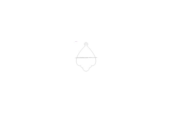 Teardrop with Cutout and Decorative Elements