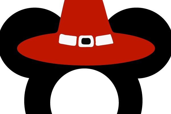 Whimsical Witch's Hat Overlay on Classic Character Silhouette