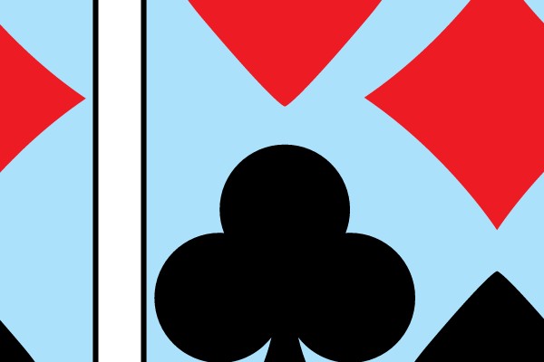 Playing Card Symbols on a Blue Background