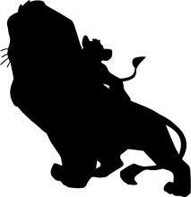 The Silhouette of a Lion and a Lioness