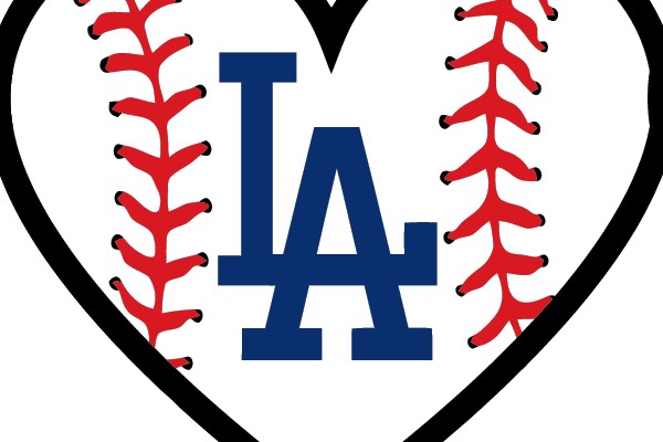 Los Angeles Baseball Heart Logo