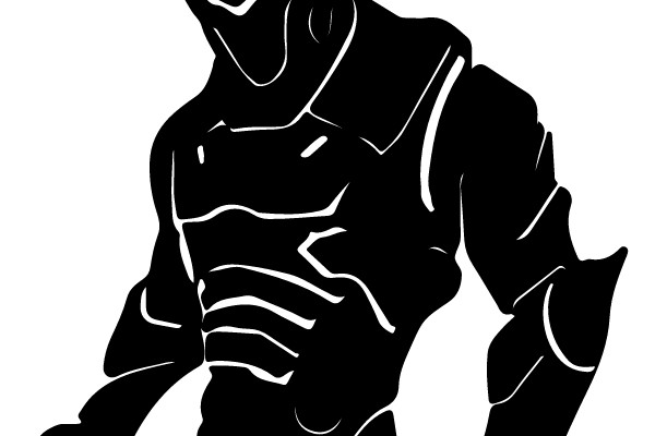 Silhouette of a Fighting Warrior