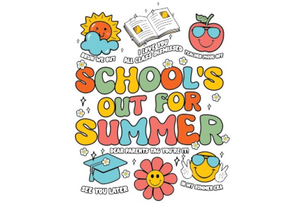 Celebrating School's Out for Summer: A Fun and Colorful Poster