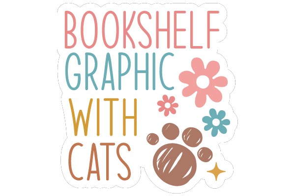 Bookshelf Graphic with Cats: A Playful and Creative Design for Cat Lovers