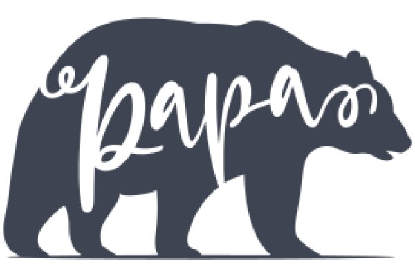 A Stylized Bear Logo with the Word 'Papa' Written in a Curly Script