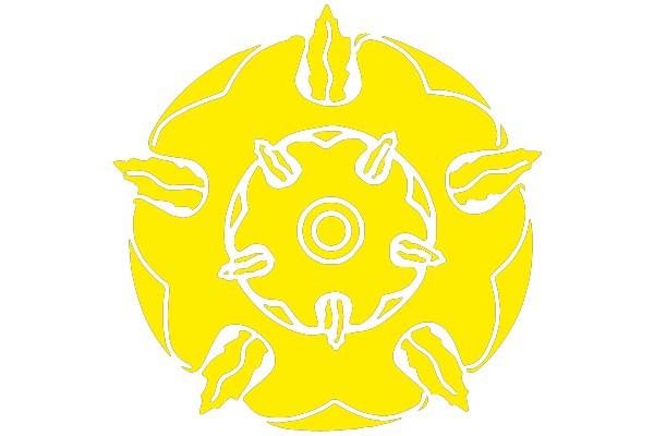 Symmetrical Yellow and White Pattern