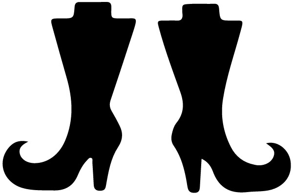 Silhouette of High Heel Boots