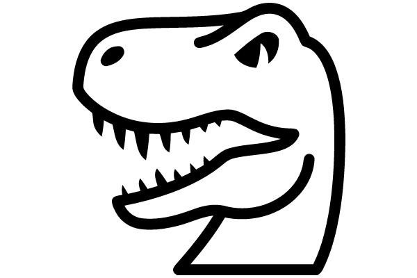 T-Rex Profile Line Drawing