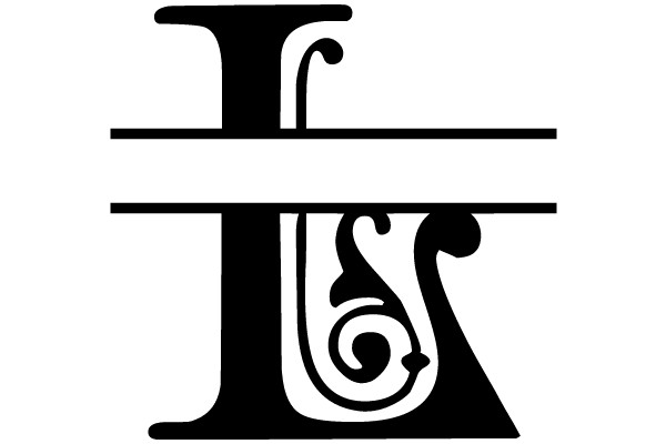Symmetrical Monochrome Design with Ornamental Detail