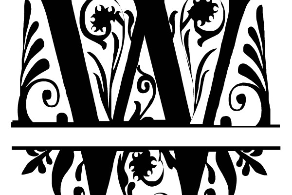 Ornate Monogram Artwork: W