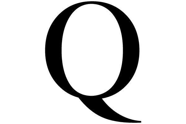 Bold Serif Letter Q