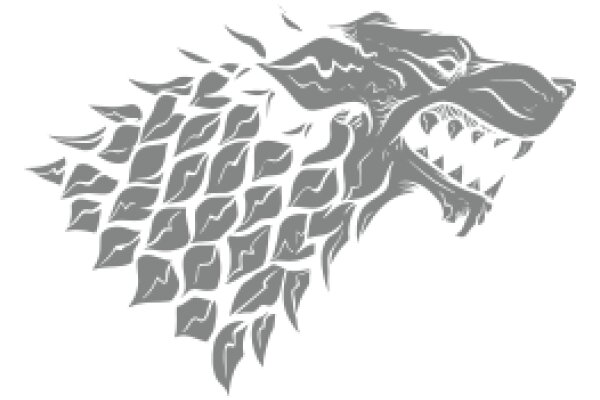Stylized Gray Wolf Design
