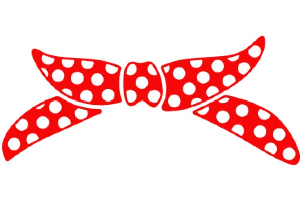 Vivid Red Bow with Polka Dots