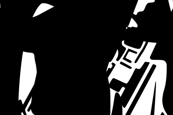 Guardian and Follower: A Monochrome Moment