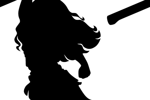Silhouette of a Person with a Paddle
