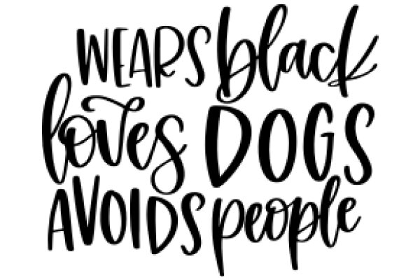 Wearing a Black Shirt with a Message of Love and Protection for Dogs