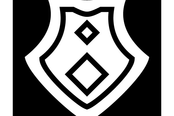 Stylized Shield Icon in
