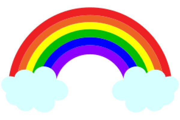 Vibrant Rainbow with Clouds: A Symbol of Hope and Diversity