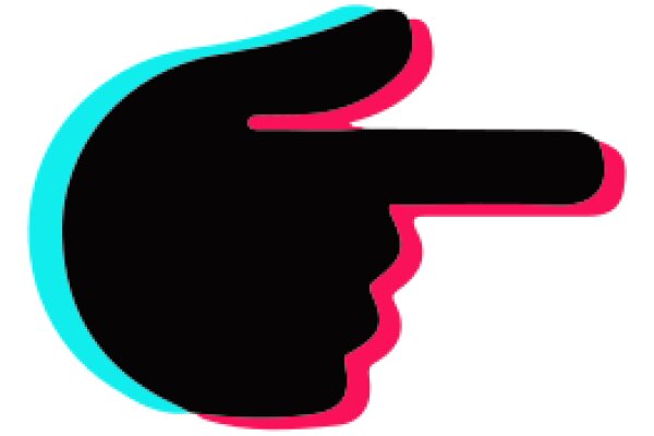 Stylized Pointer Finger Icon with a Colorful Background