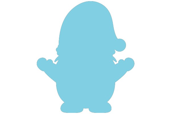A Silhouette of a Blue Cartoon Character