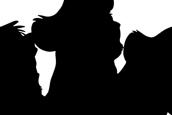 Silhouette of Three Dogs on a Sofa