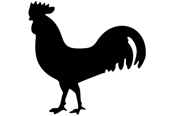 Silhouette of a Rooster