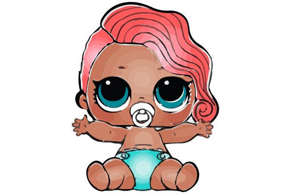 Adorable Baby in Diapers