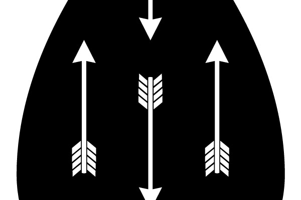 Water Drop Symbol with Arrows