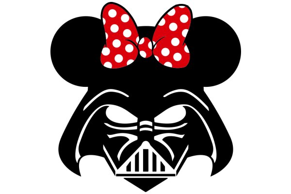 Darth Vader's Playful Side: A Logo with a Red Polka Dot Bow