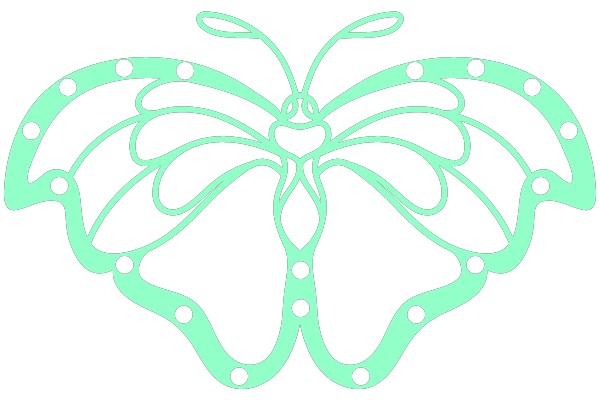 Stylized Butterfly Design with Holes