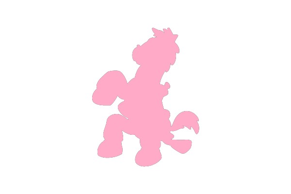 Pink Silhouette of a Character