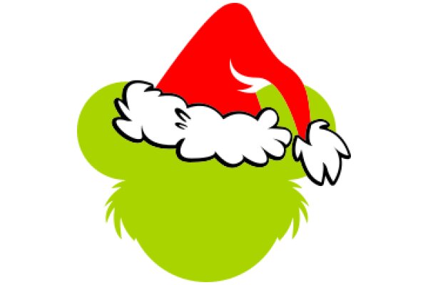 A Festive Holiday Greeting: A Colorful Santa Hat with a Fluffy White Ball and a Red Cuff