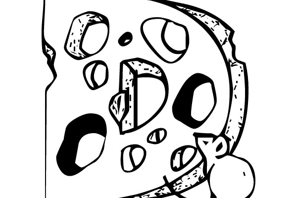 Deliciously Detailed Cheese: Artistic Illustration
